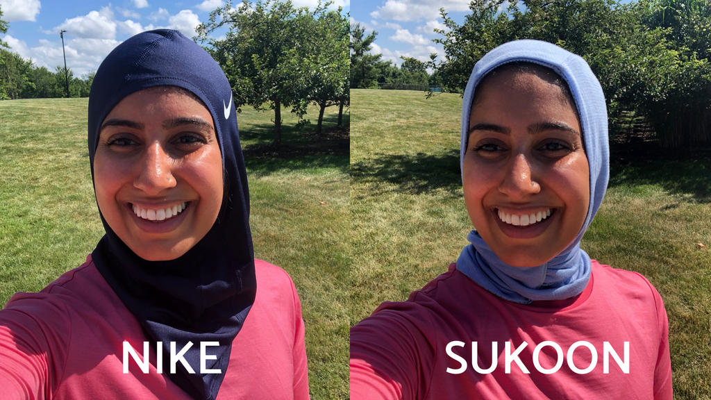 Product Review Nike Pro Hijab vs. Sukoon HAWA Hijab Sukoon Active